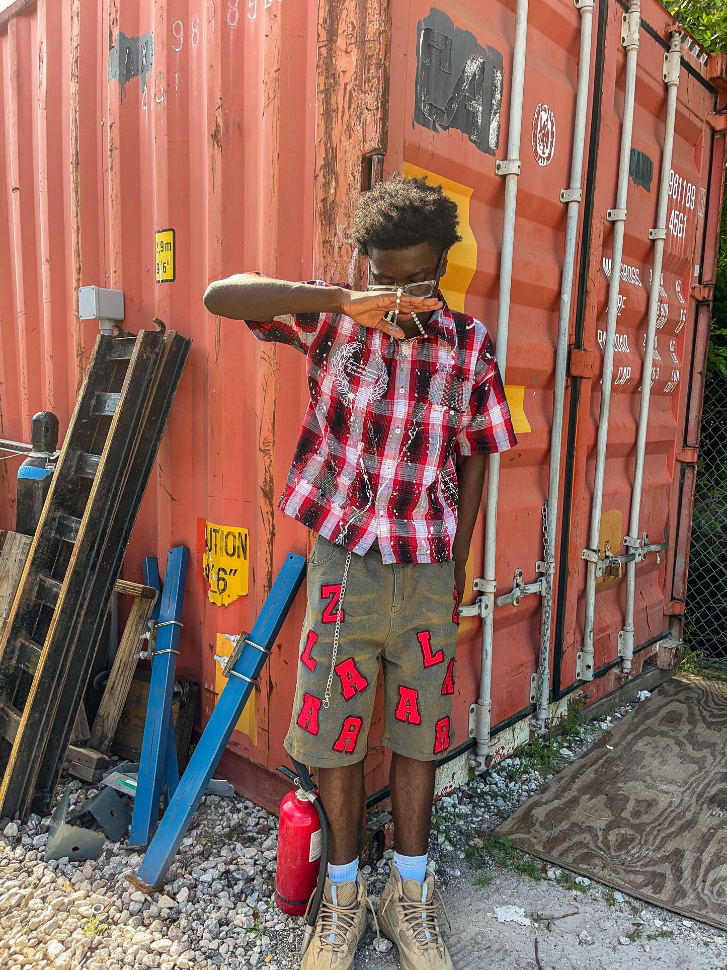 Zlaar. Jorts - Olive/Red